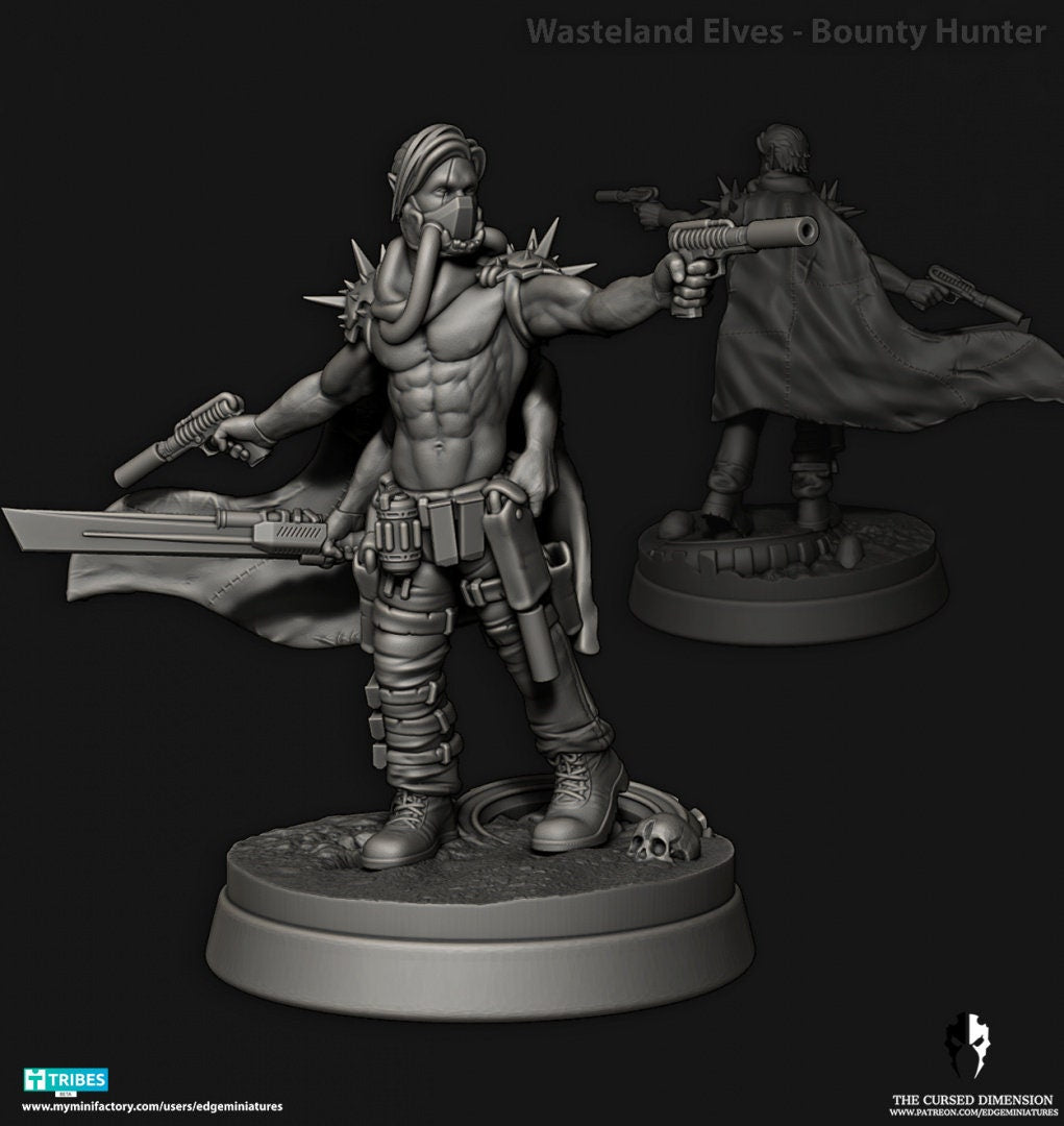 Bounty Hunter - Wasteland Elves (Sculpted by Edge Miniatures)