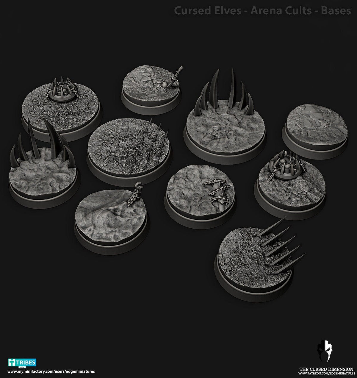 Arena Cult Base Set - Cursed Elves - Set of 10 (Sculpted by Edge Miniatures)