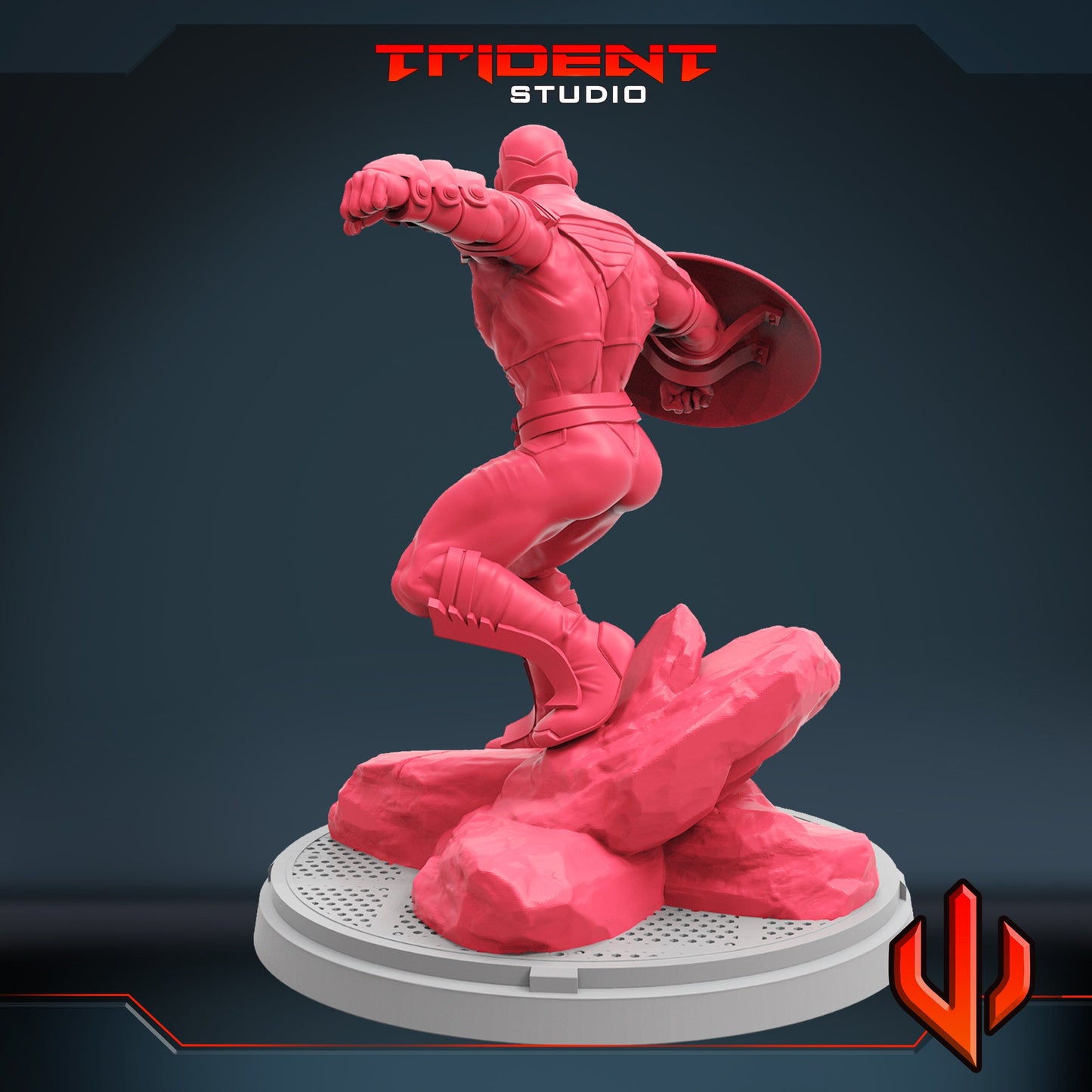 Phoenix Force Captain America (Fan art sculpted by Trident Studio) (Crisis Protocol Proxy/Alternative)