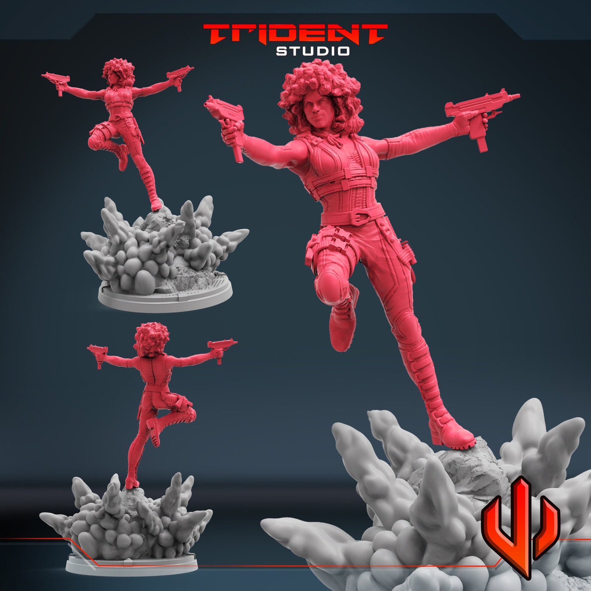 Domino (Fan art sculpted by Trident Studio) (Crisis Protocol Proxy/Alternative)