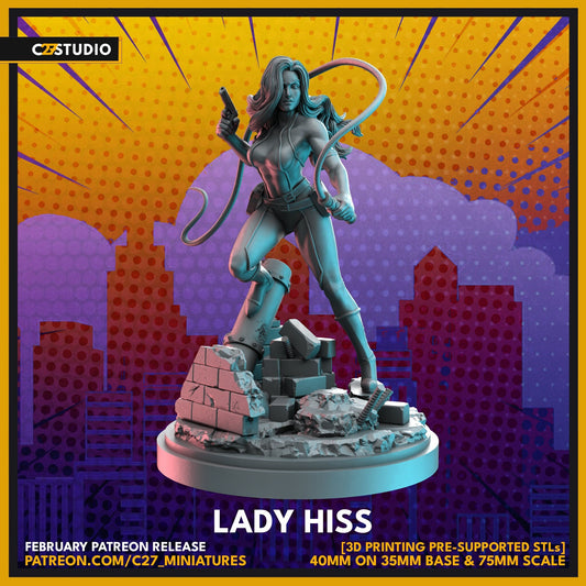 Viper / Lady Hiss 40mm miniature (sculpted by C27 collectibles) (Crisis Protocol Proxy/Alternative)