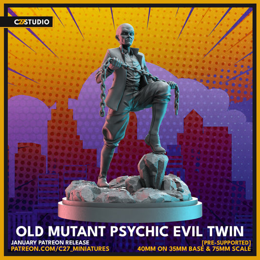 Cassandra Nova / Old Mutant Psychic Evil Twin 40mm miniature (sculpted by C27 collectibles) (Crisis Protocol Proxy/Alternative)