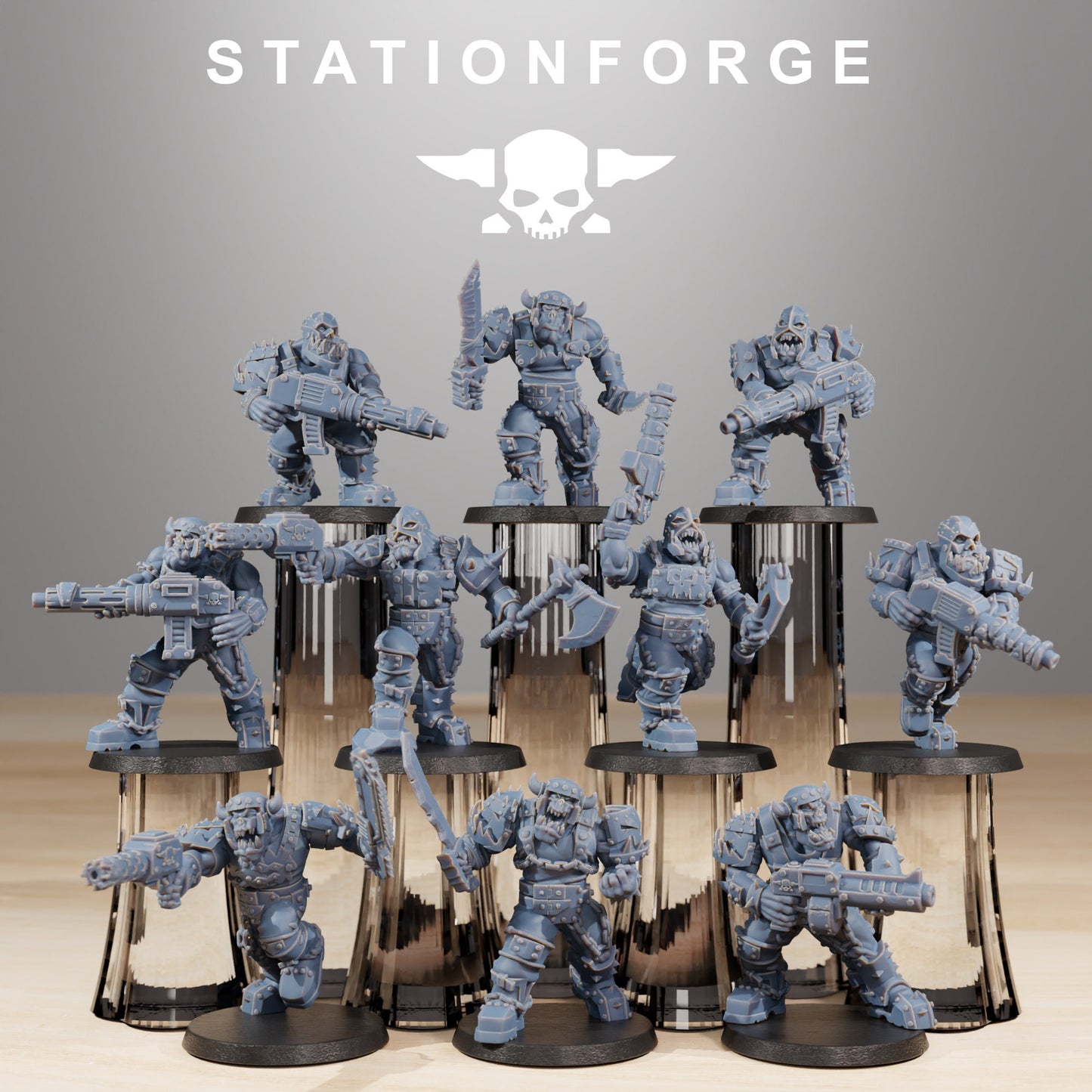 Orkaz Berserkers - set of 10 (sculpted by Stationforge)