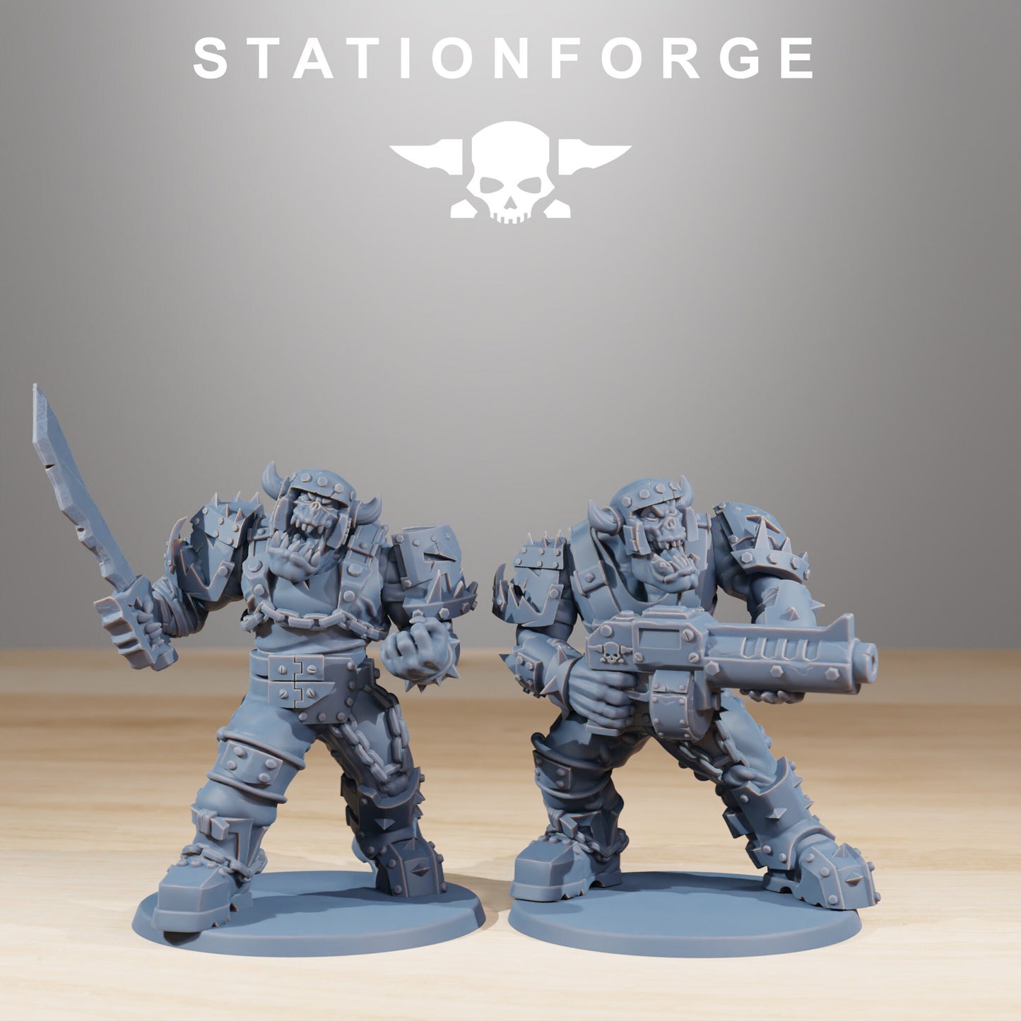 Orkaz Berserkers - set of 10 (sculpted by Stationforge)