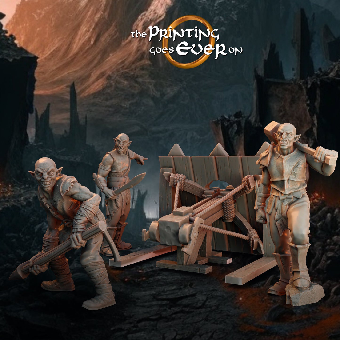 Assault Orc Siege Crew with Crossbow - Forces of Evil - Vol. 2(sculpted by Print Goes Ever On)