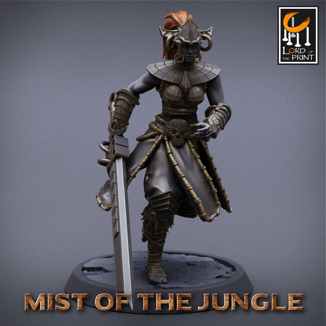 Heavy Amazon Great Sword set - 4 poses (sculpted by Lord Of The Print)