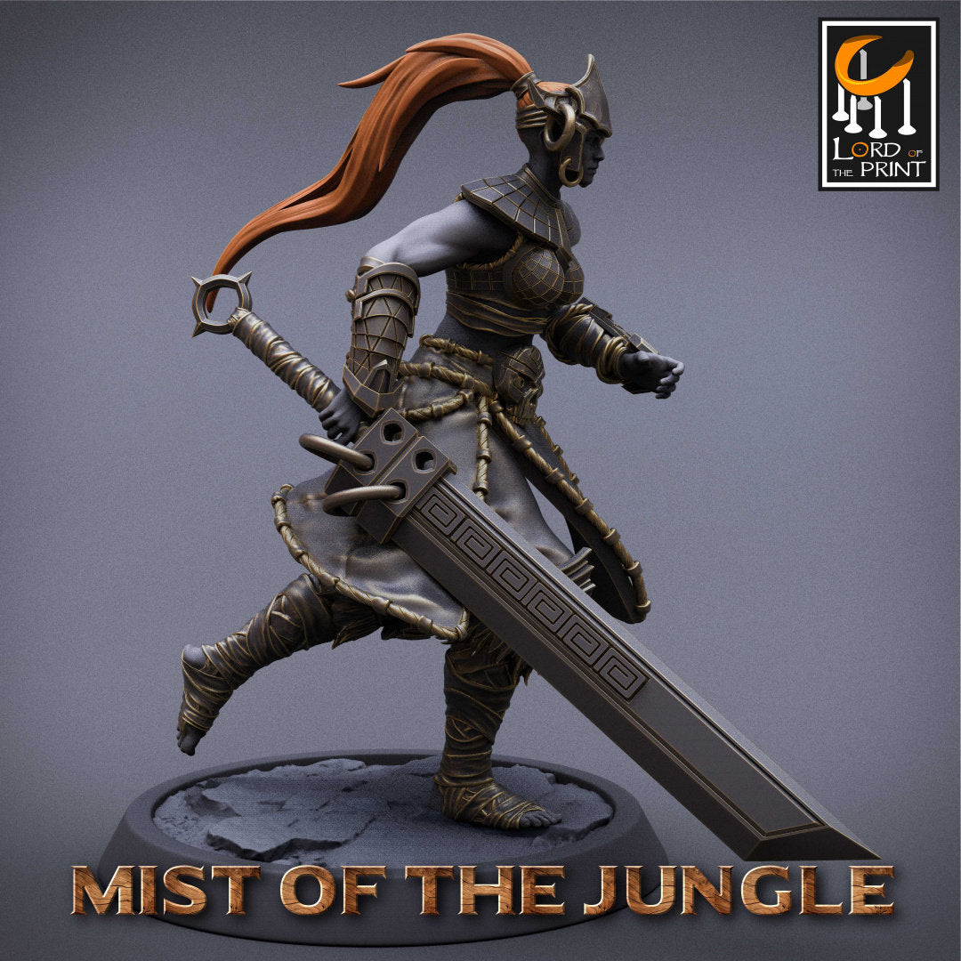 Heavy Amazon Great Sword set - 4 poses (sculpted by Lord Of The Print)