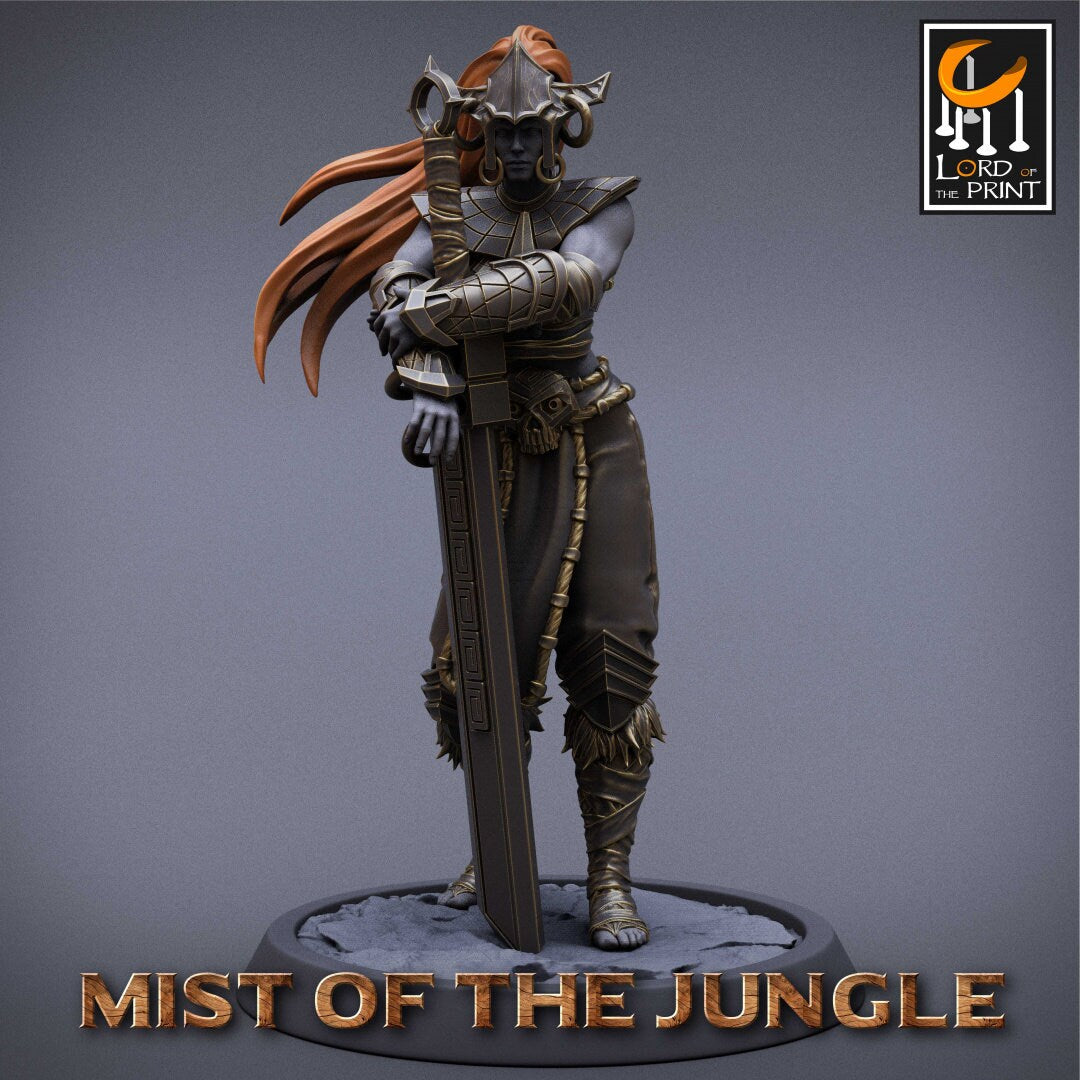 Heavy Amazon Great Sword set - 4 poses (sculpted by Lord Of The Print)