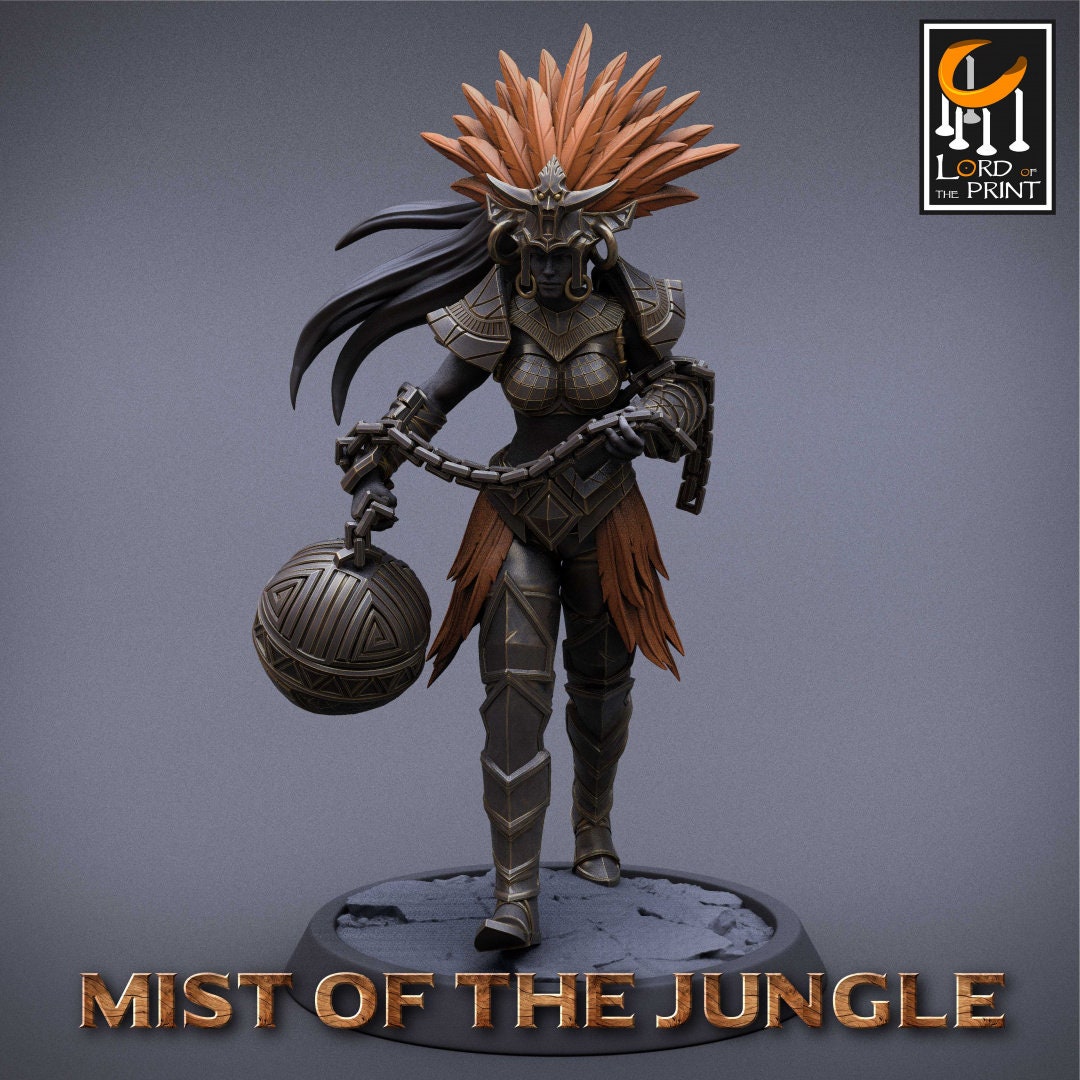 Heavy Amazon Great Chain set - 4 poses (sculpted by Lord Of The Print)