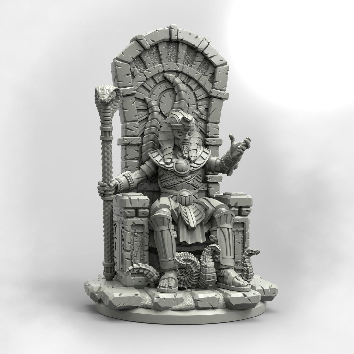 The Black Pharaoh on Throne (sculpted by Adaevy Creations)