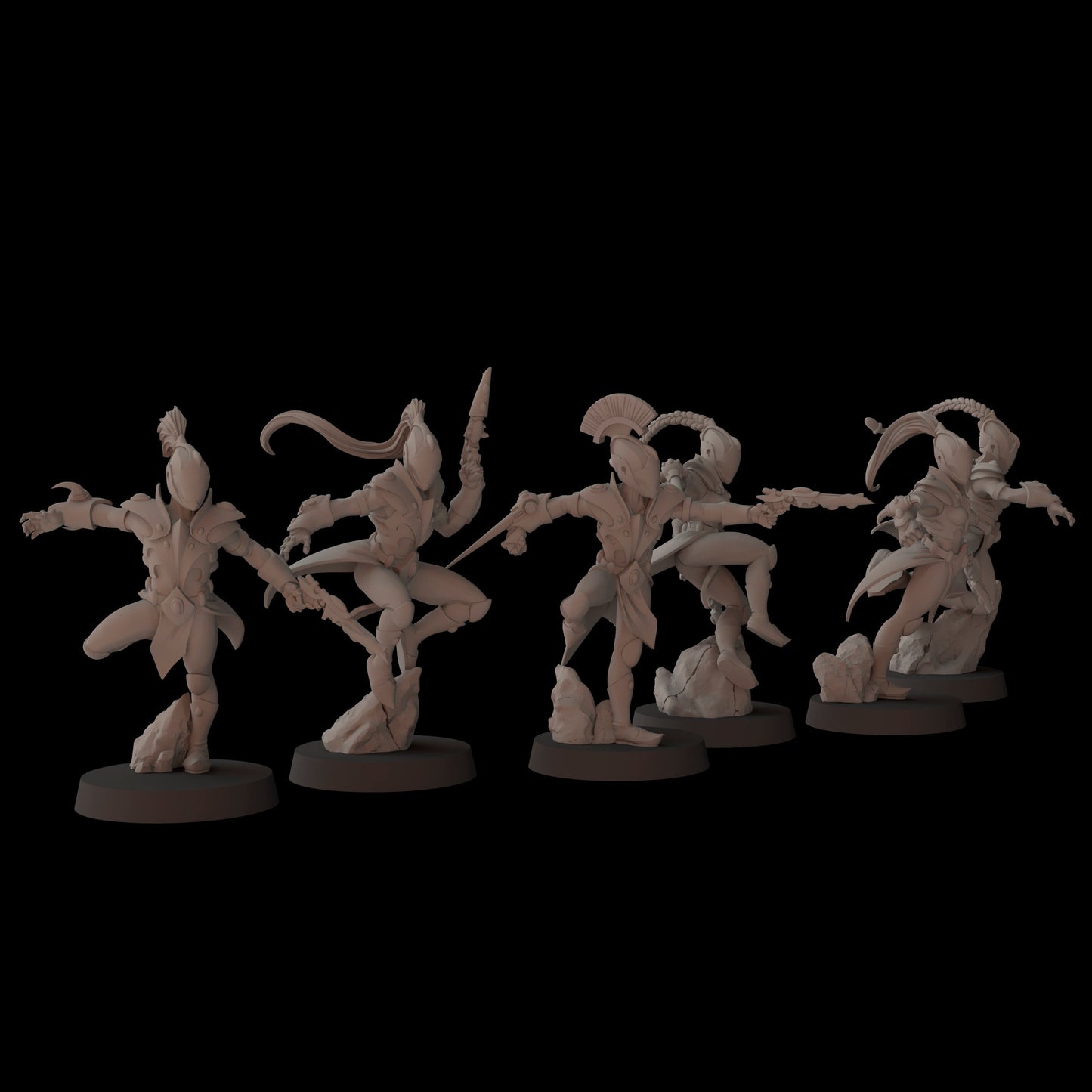 Aeterni Battle Dancers - set of 6 (Sculpted by Fantasy Cult Miniatures)