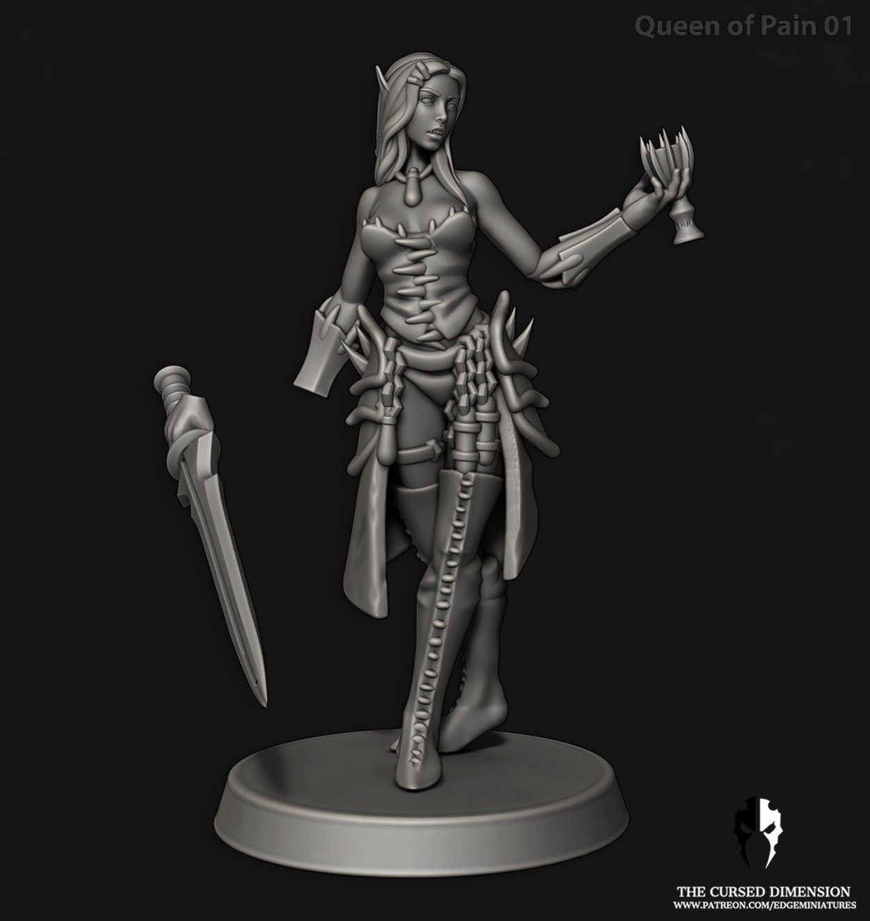 Queen of Pain - Cursed Elves (Sculpted by Edge Miniatures)