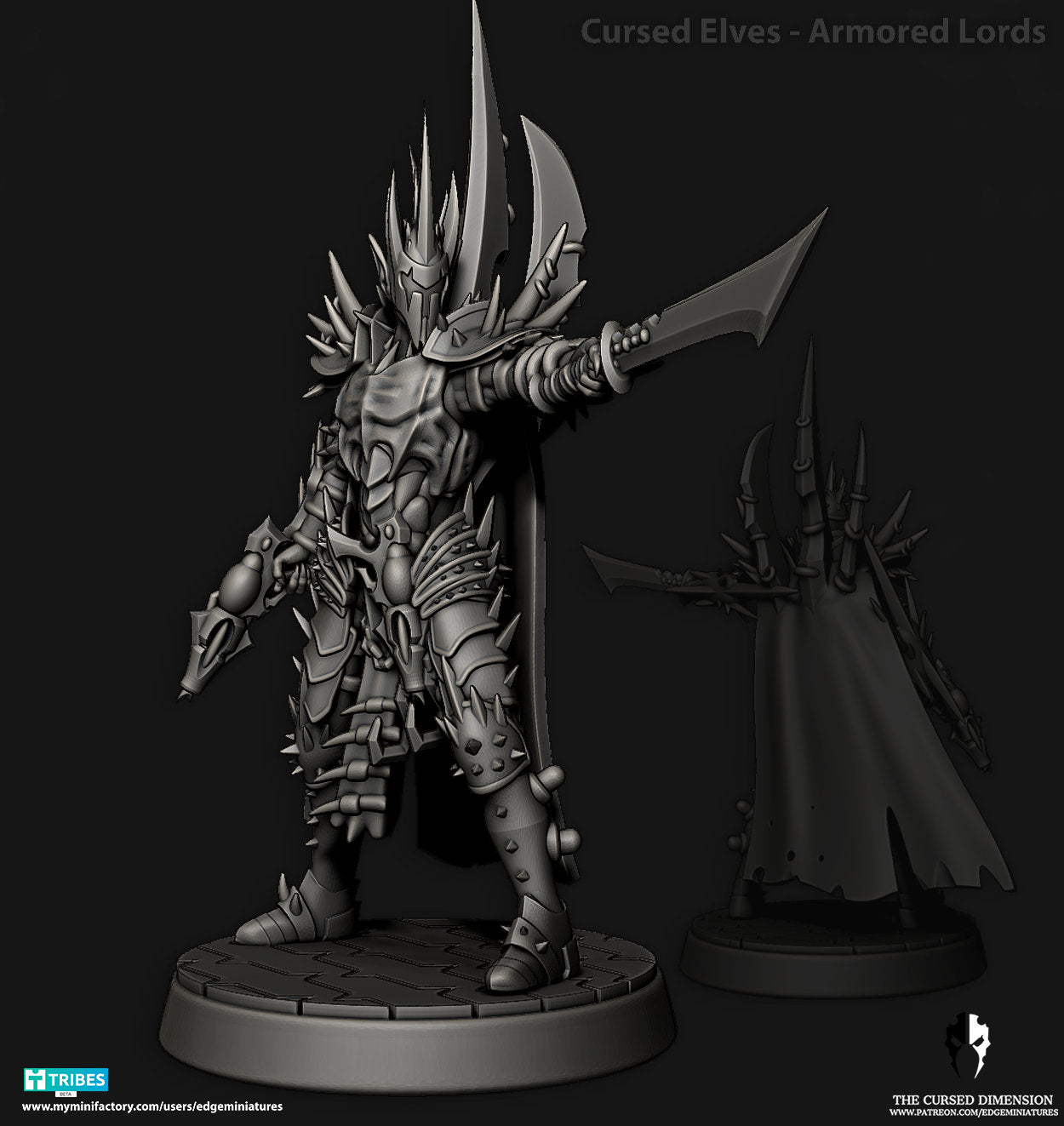 Armoured Lord 1 - Cursed Elves (Sculpted by Edge Miniatures)