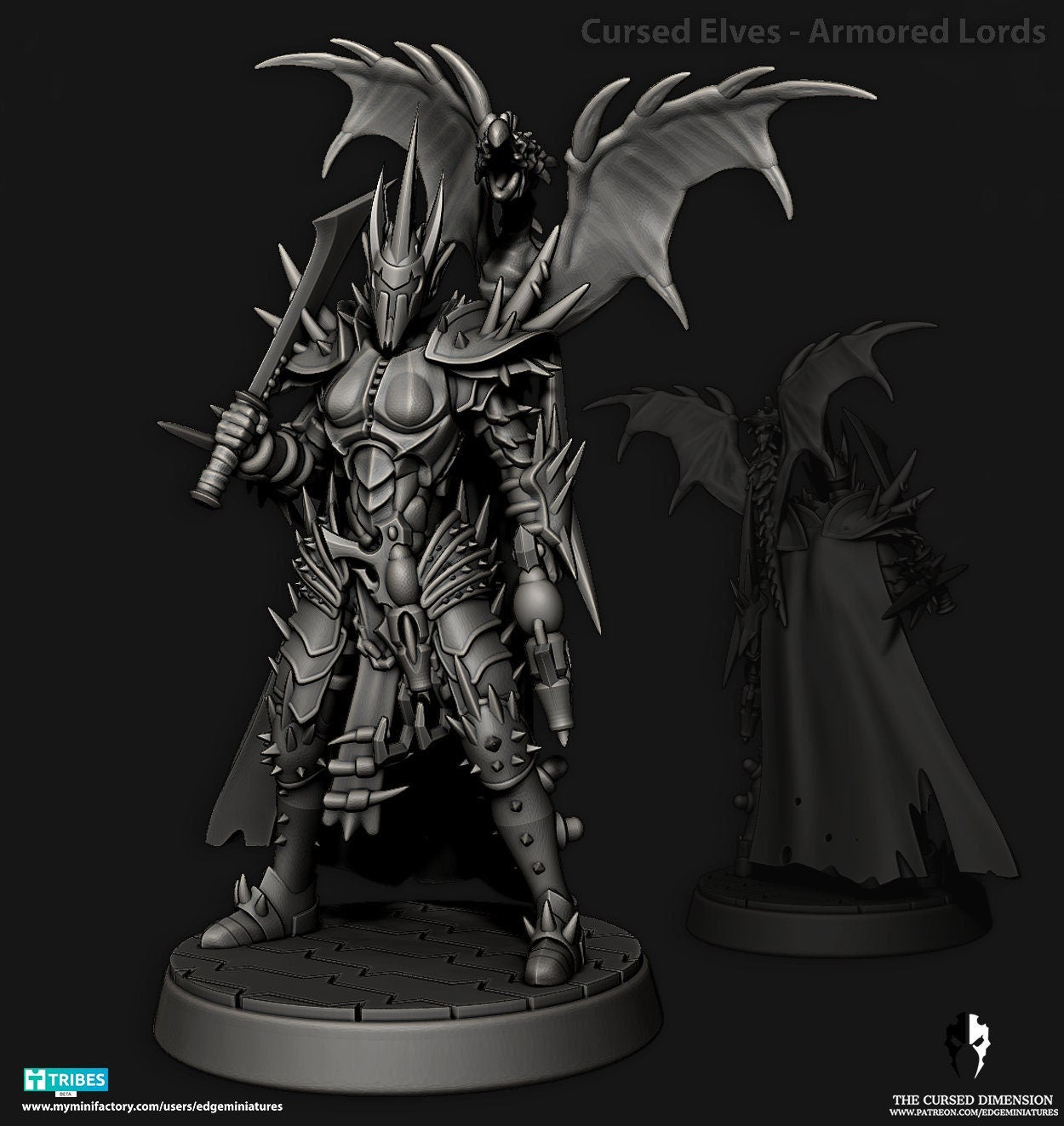 Armoured Lord 2 - Cursed Elves (Sculpted by Edge Miniatures)