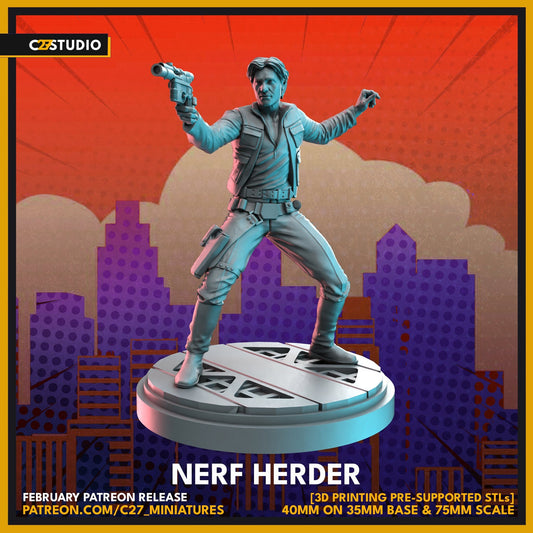 Nerf Herder / Han Solo 40mm miniature (sculpted by C27 collectibles) (Crisis Protocol Proxy/Alternative)