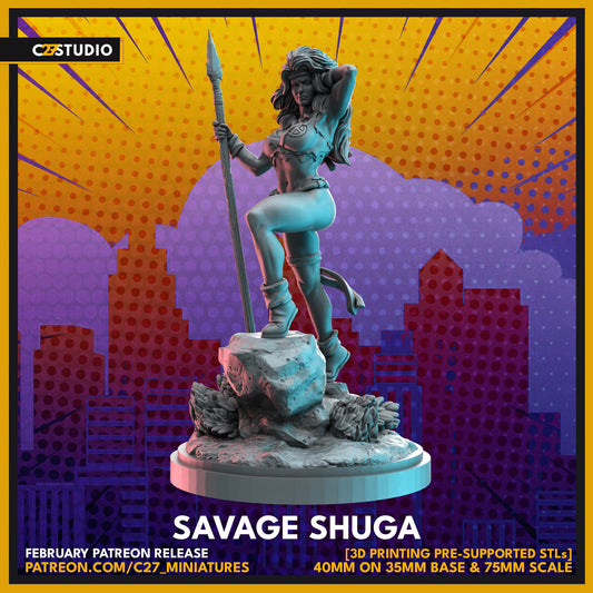 Savage Shuga / Savage World Rogue 40mm miniature (sculpted by C27 collectibles) (Crisis Protocol Proxy/Alternative)