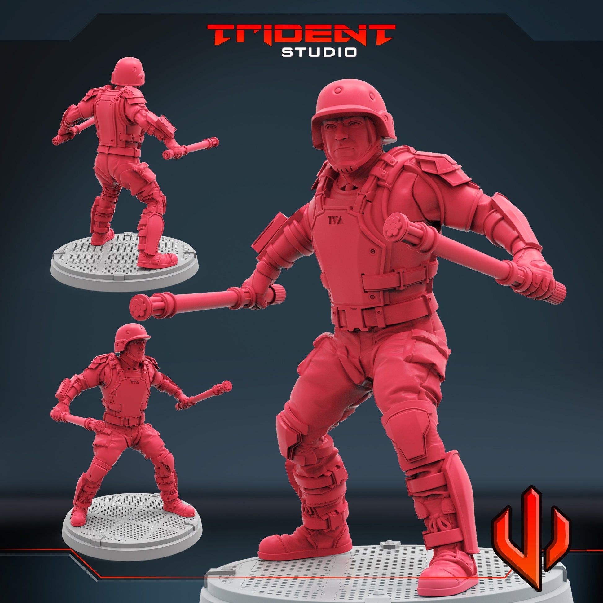 TVA Soldier A (Fan art sculpted by Trident Studio) (Crisis Protocol Proxy/Alternative)