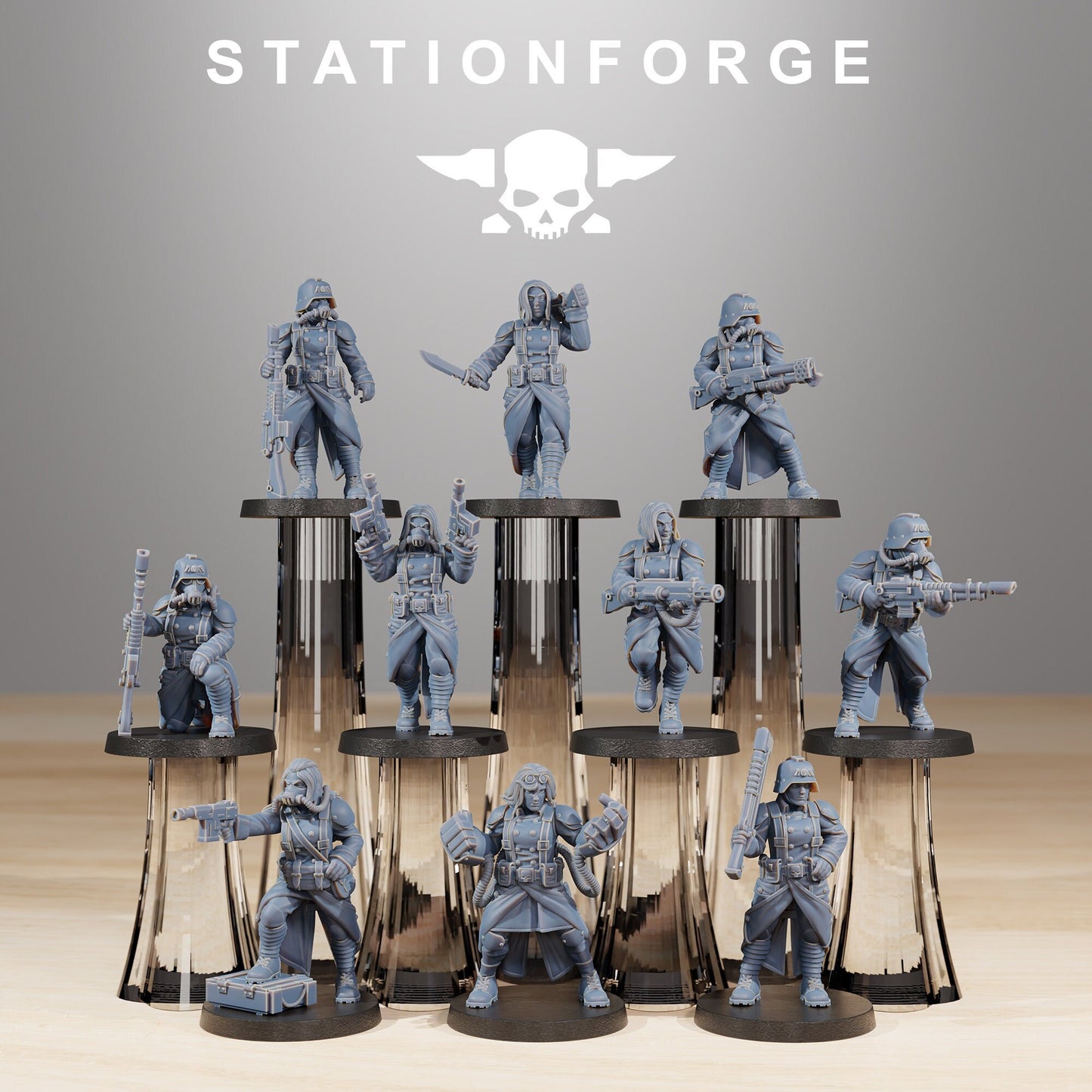 Grim Guard - Sisters of War - set of 10 (sculpted by Stationforge)