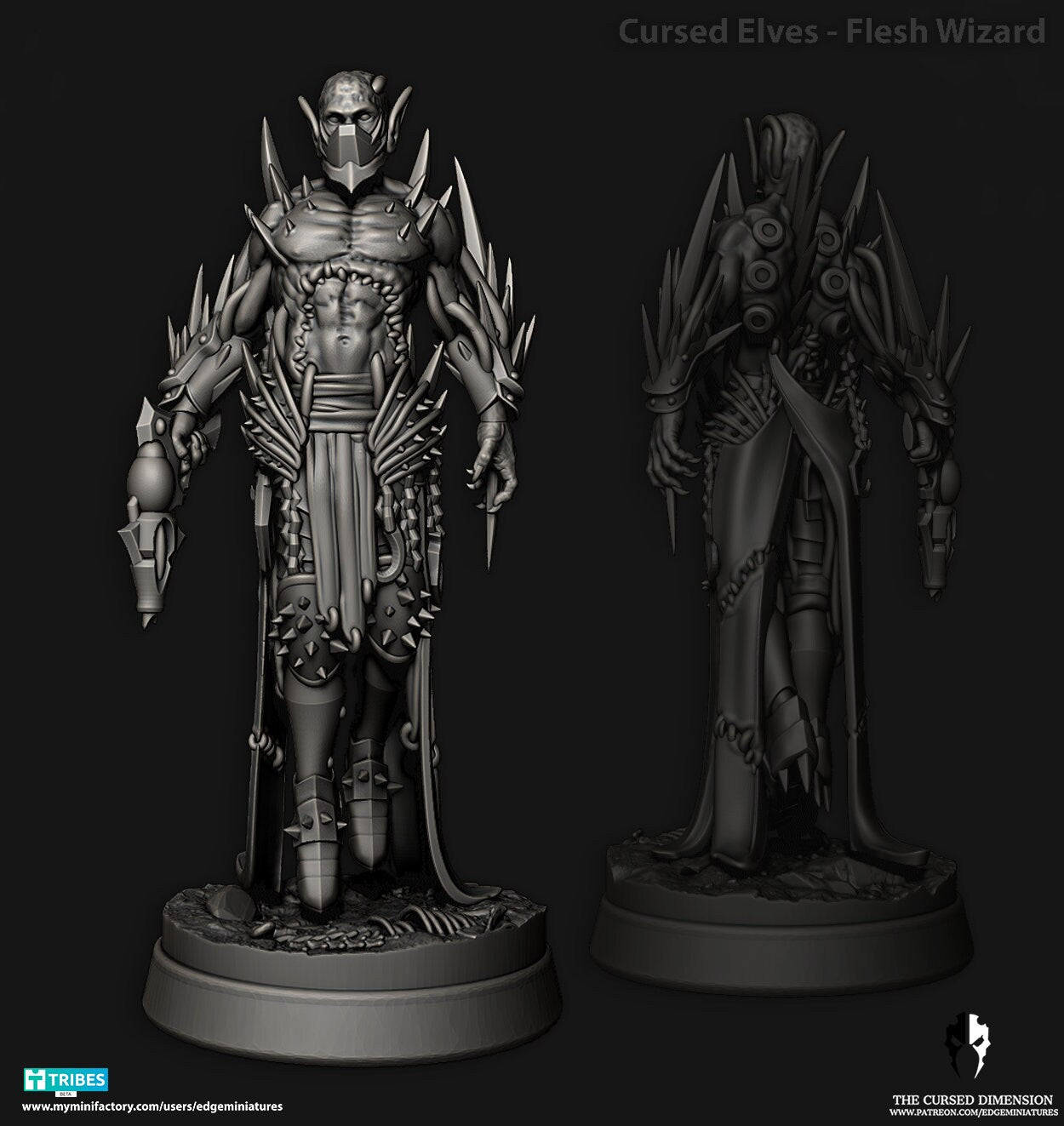 Flesh Wizard - Cursed Elves (Sculpted by Edge Miniatures)