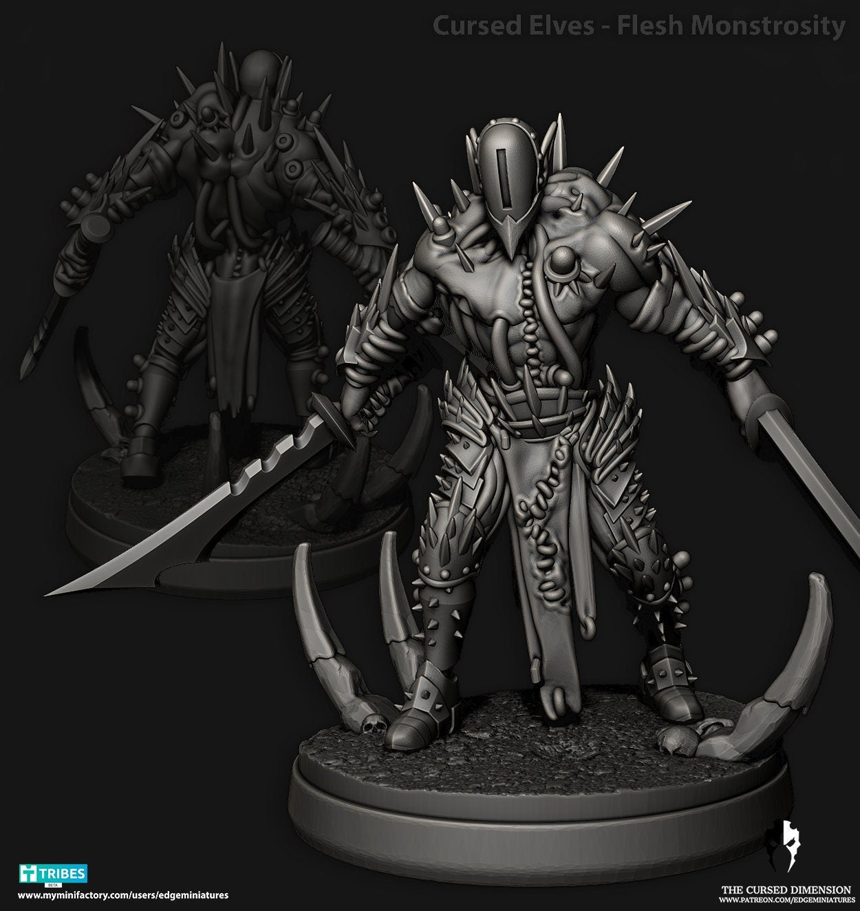 Flesh Monstrosity 03 - Cursed Elves (Sculpted by Edge Miniatures)
