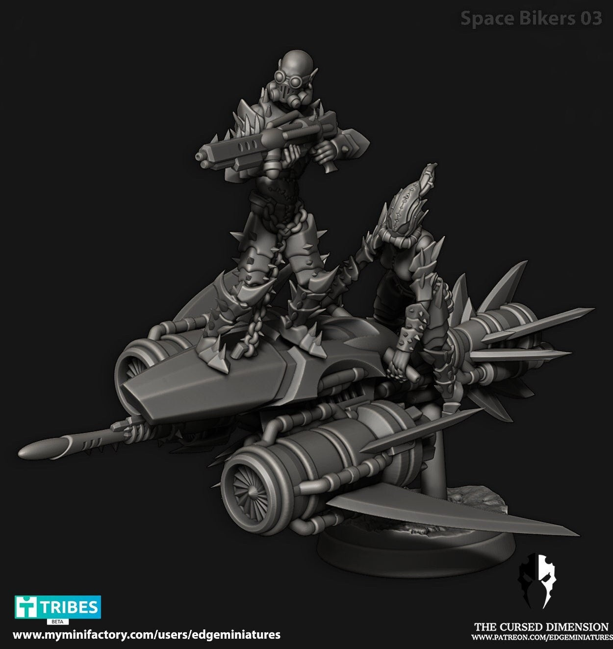 Space Bikers 03 - Cursed Elves (Sculpted by Edge Miniatures)
