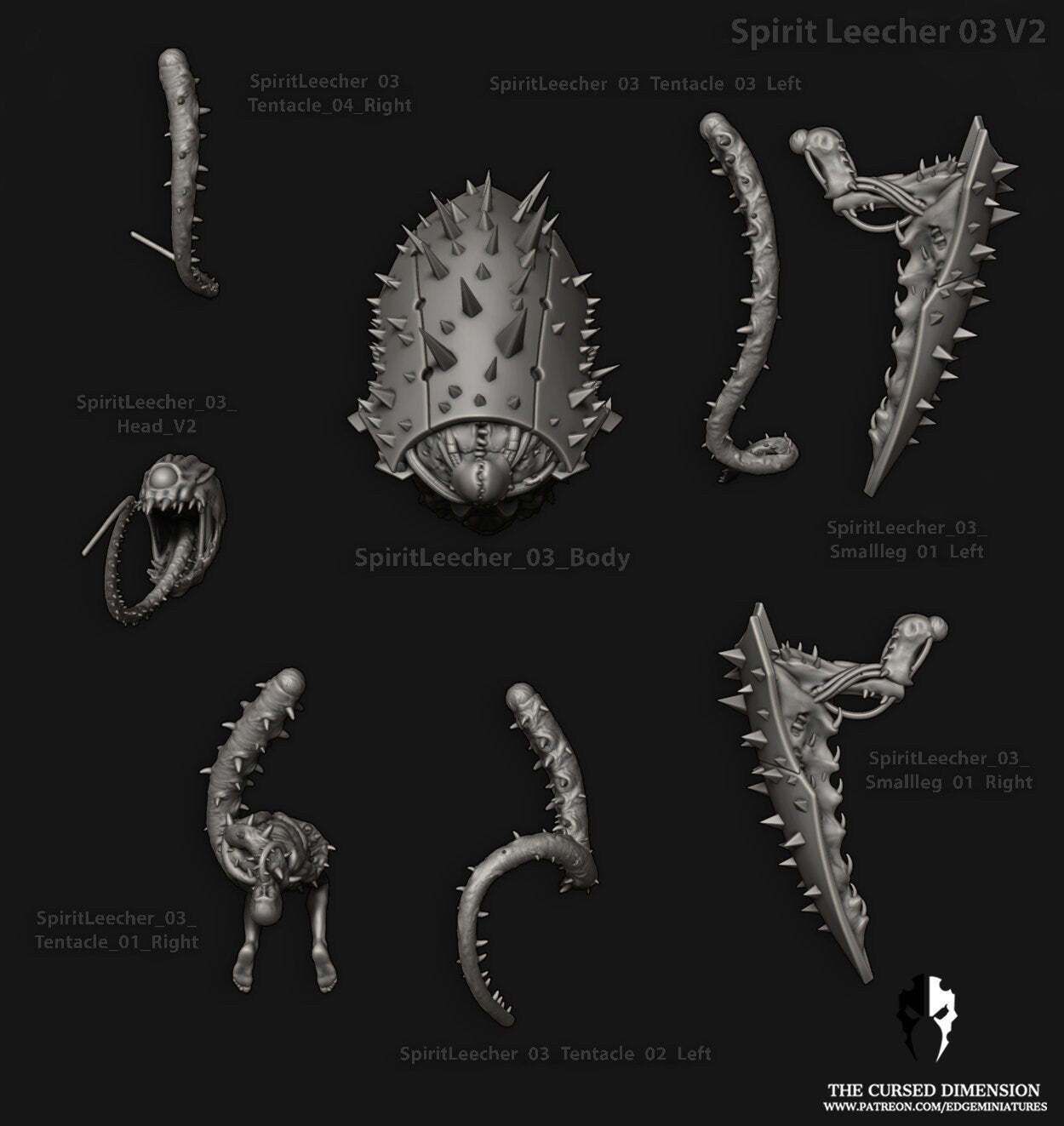 Spirit Leecher 03 v2 - Cursed Elves (Sculpted by Edge Miniatures)