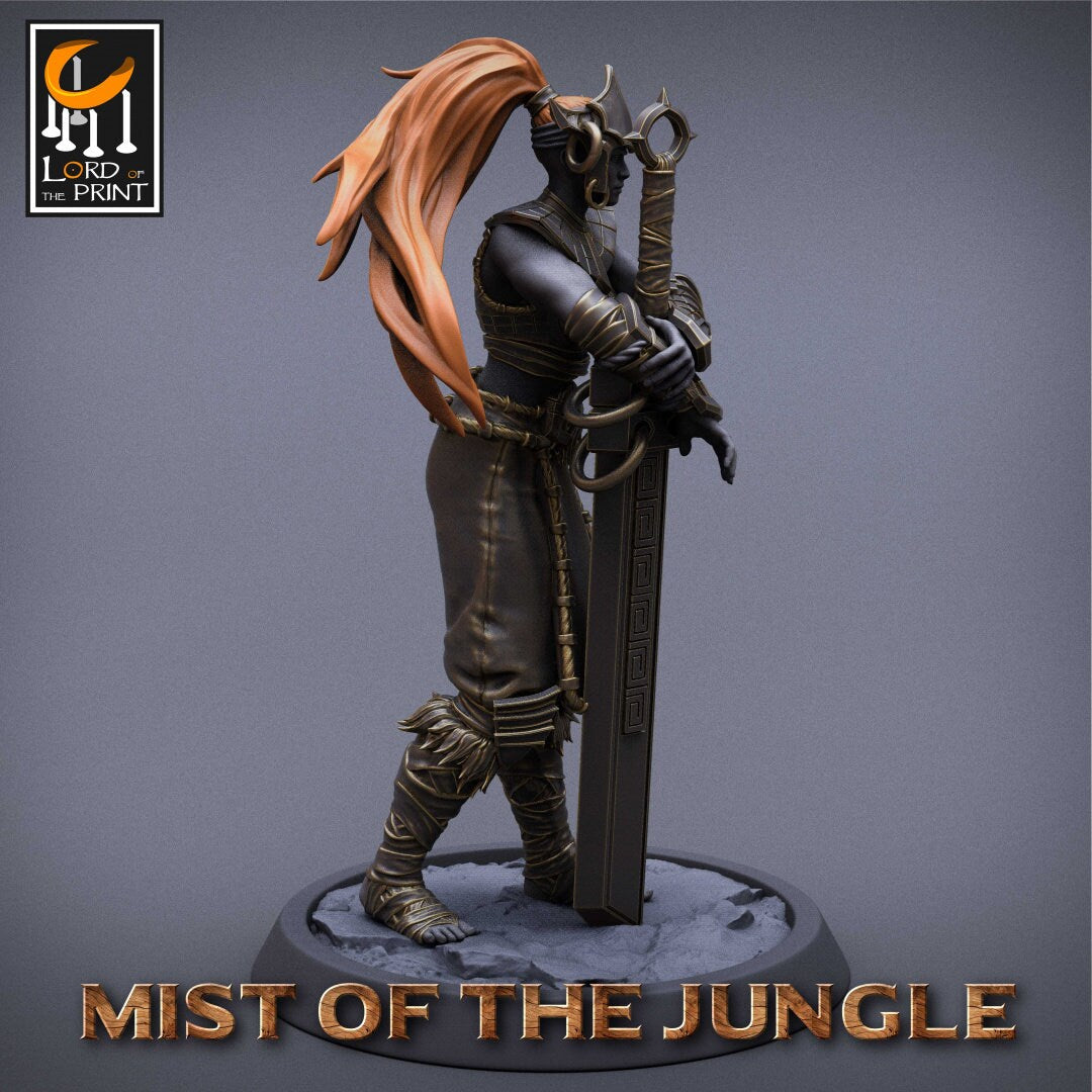 Heavy Amazon Great Sword set - 4 poses (sculpted by Lord Of The Print)