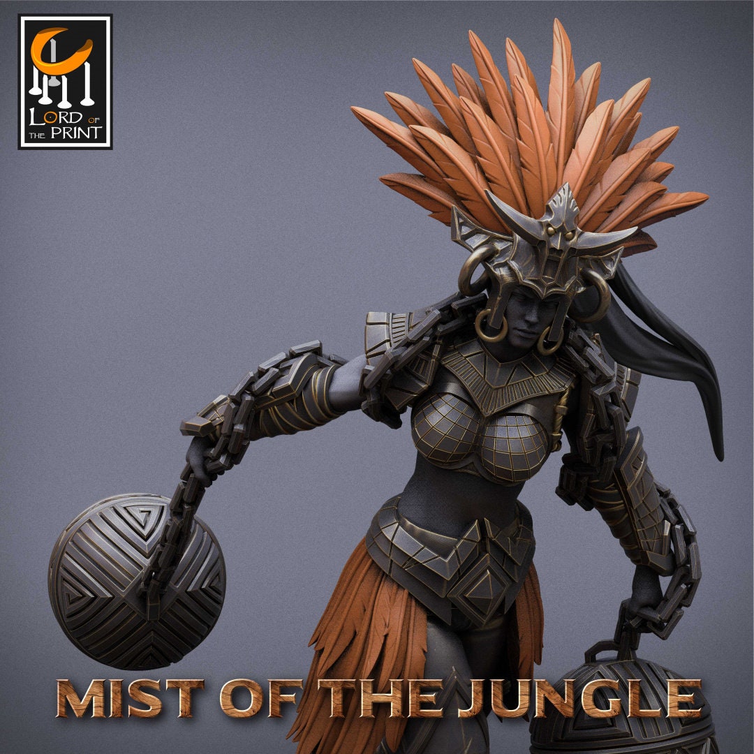 Heavy Amazon Great Chain set - 4 poses (sculpted by Lord Of The Print)