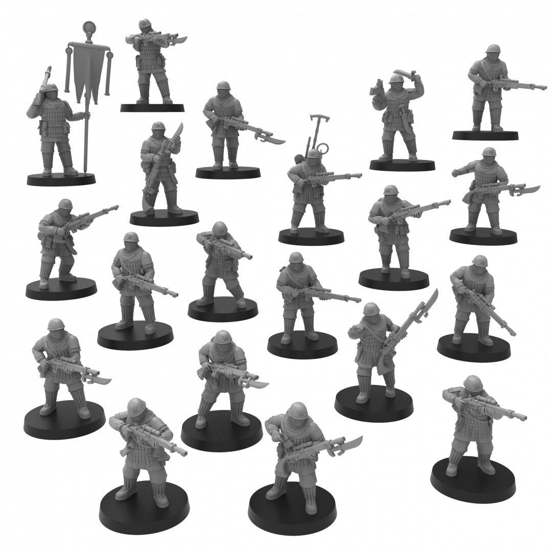 Foederatii Rifles Troops (20) (sculpted by That Evil One)