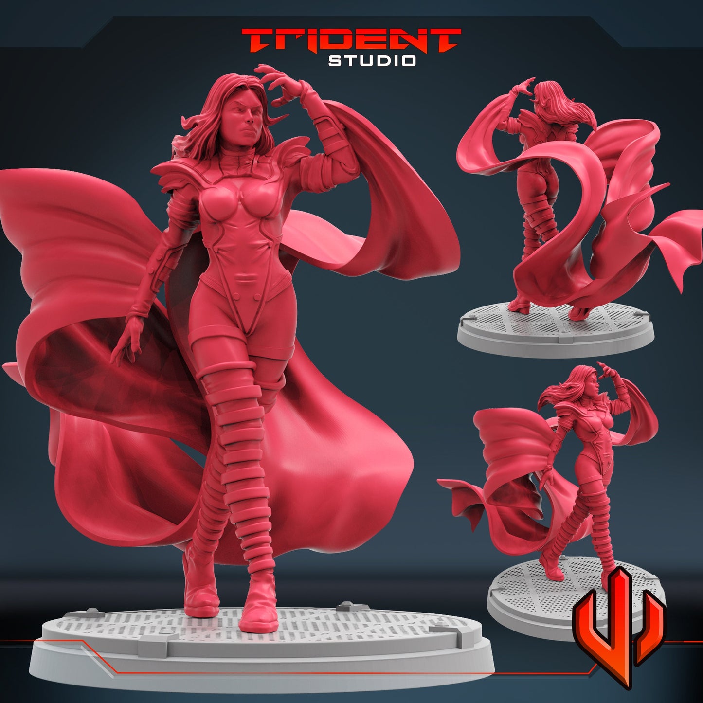 Emma Frost Phoenix Force (Fan art sculpted by Trident Studio) (Crisis Protocol Proxy/Alternative)