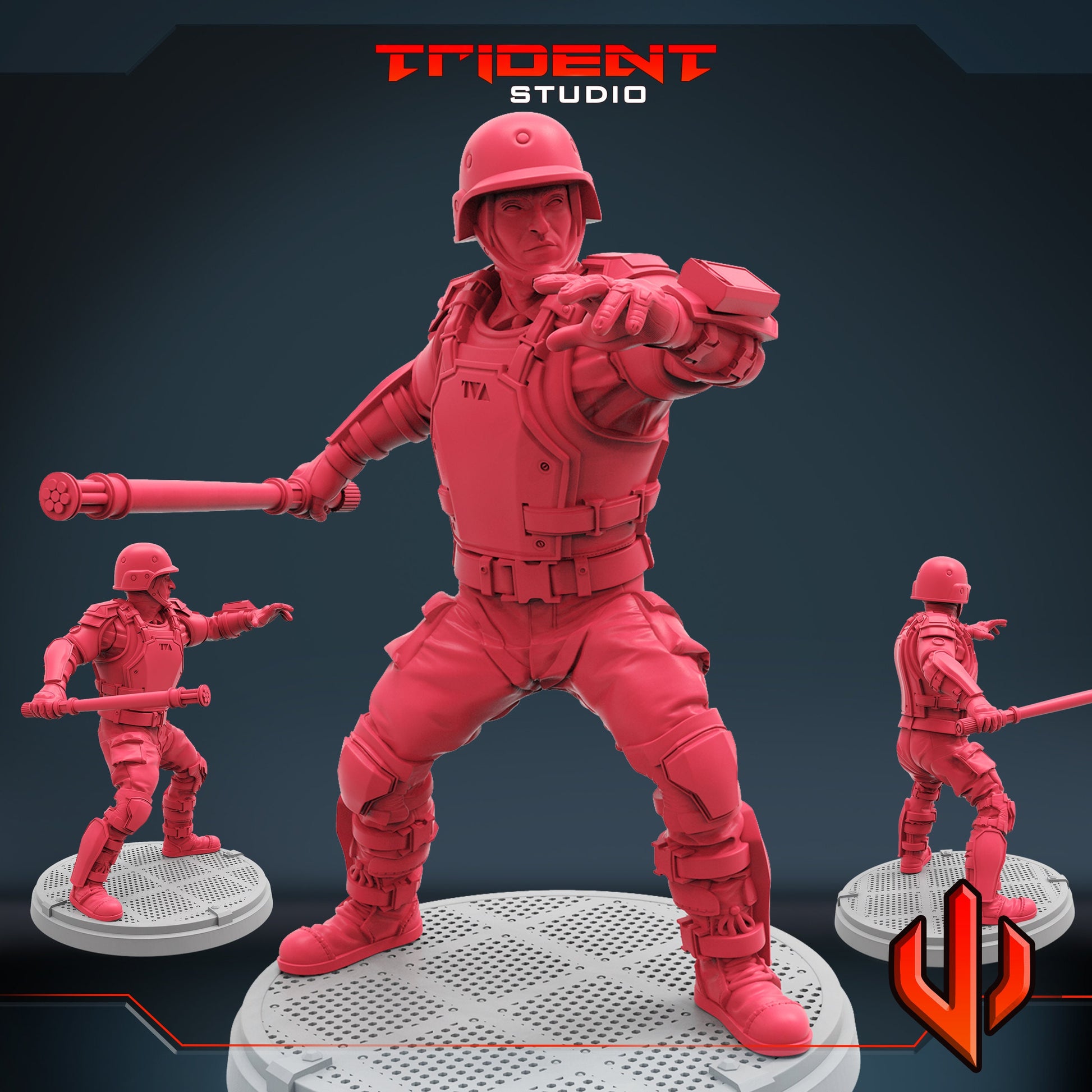 TVA Soldier B (Fan art sculpted by Trident Studio) (Crisis Protocol Proxy/Alternative)