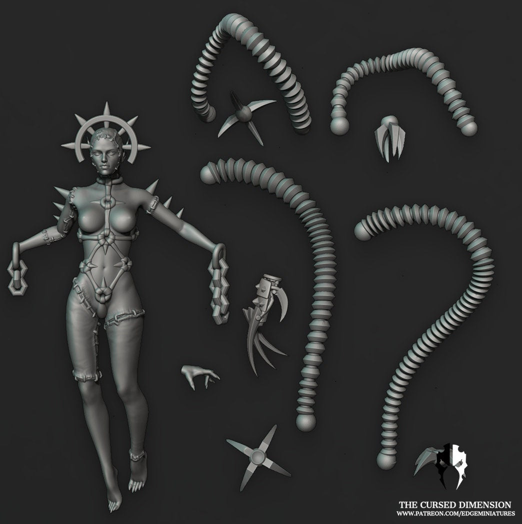 Coven Leader 01 - Flesh Wizard - Cursed Elves (Sculpted by Edge Miniatures)