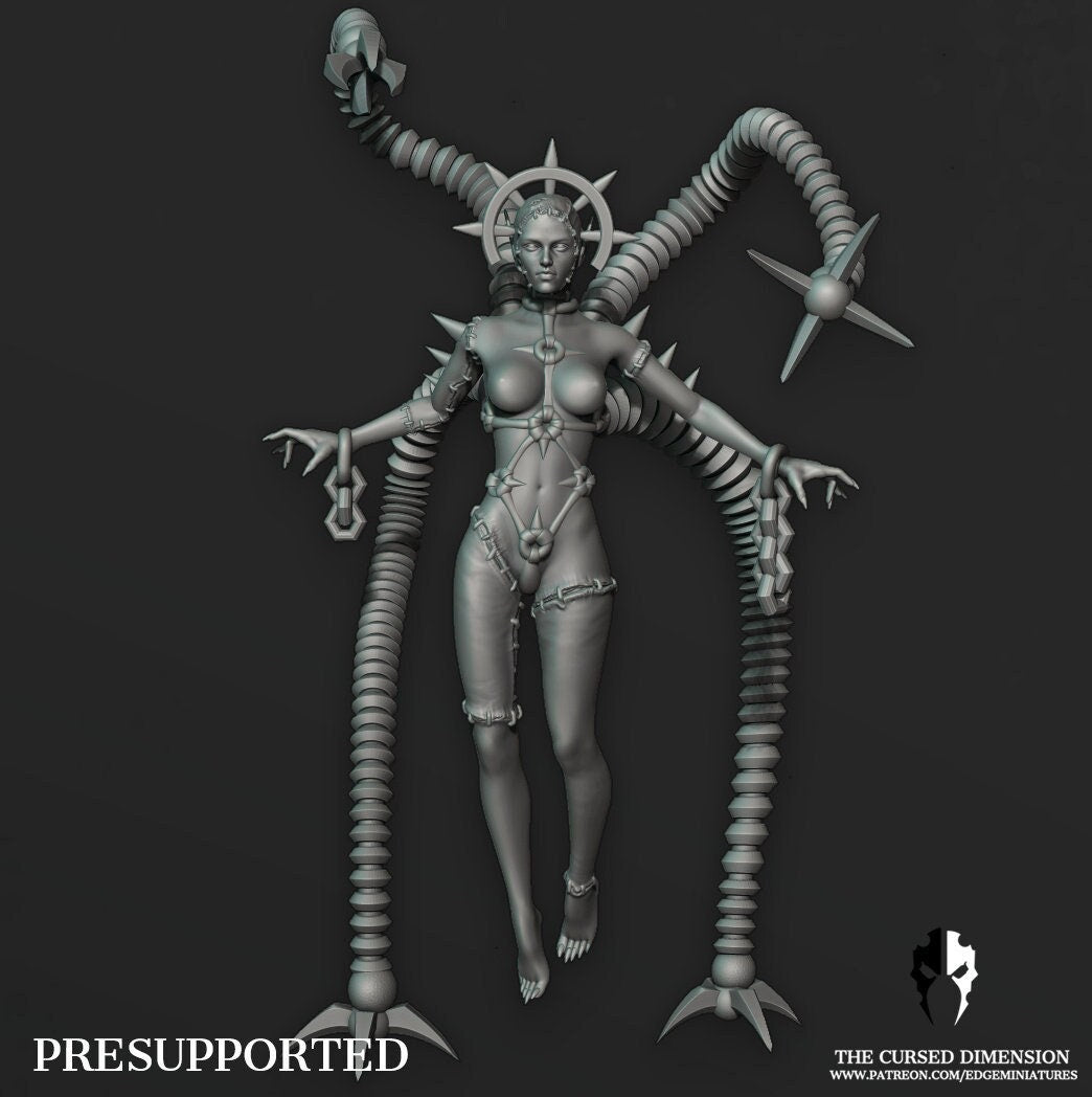 Coven Leader 01 - Flesh Wizard - Cursed Elves (Sculpted by Edge Miniatures)