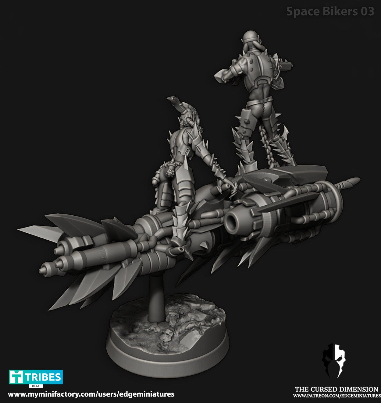 Space Bikers 03 - Cursed Elves (Sculpted by Edge Miniatures)