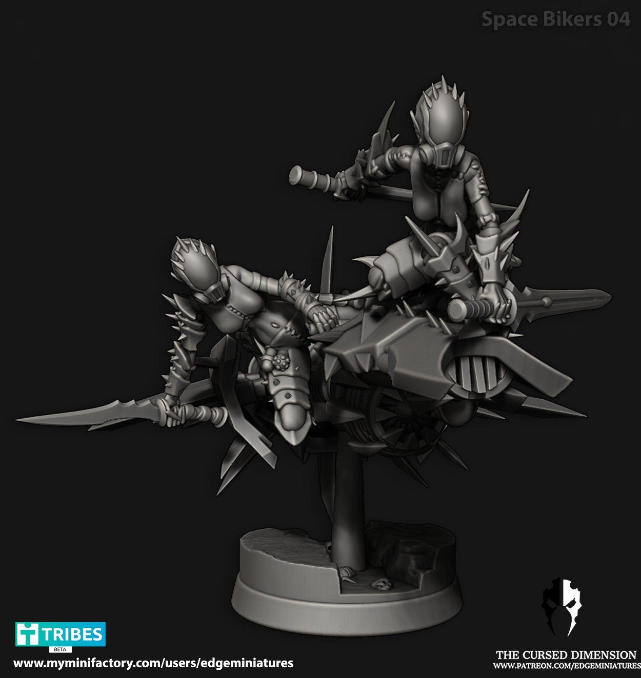 Space Bikers 04 - Cursed Elves (Sculpted by Edge Miniatures)