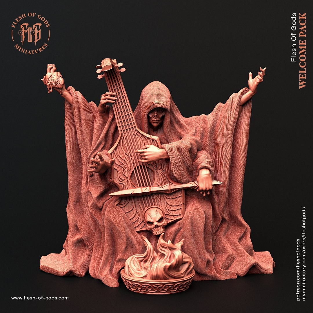 Ritualist Bard (32mm scale & 75mm Scale) (sculpted by Flesh of Gods miniatures)