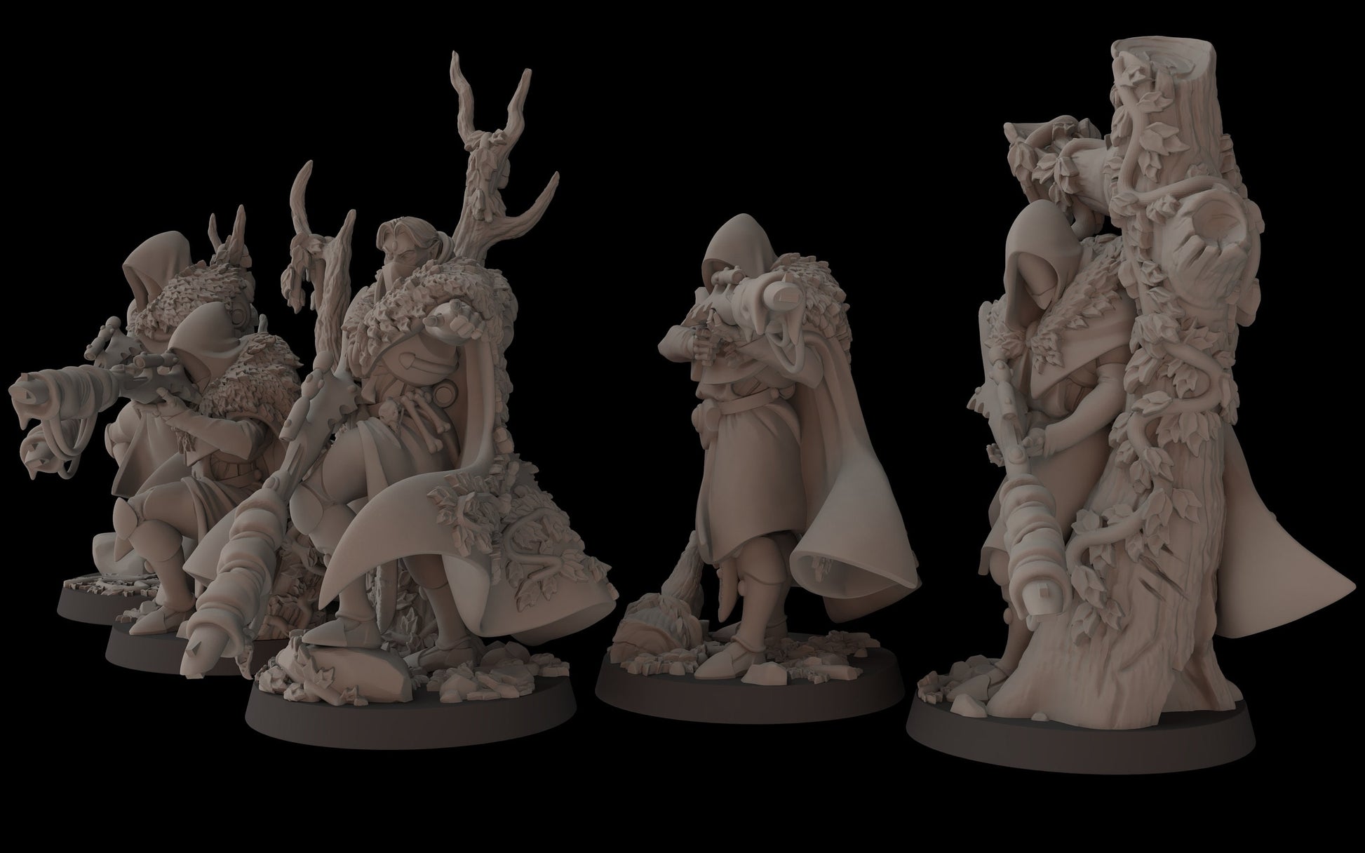 Aeterni Primeval Recon Squad - set of 5 (Sculpted by Fantasy Cult Miniatures)