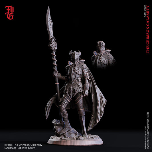 Kyera - The Crimson Calamity (sculpted by Flesh of Gods miniatures)