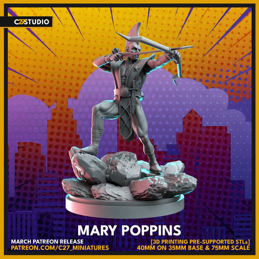 Yondu / Mary Poppins 40mm miniature (sculpted by C27 collectibles) (Crisis Protocol Proxy/Alternative)