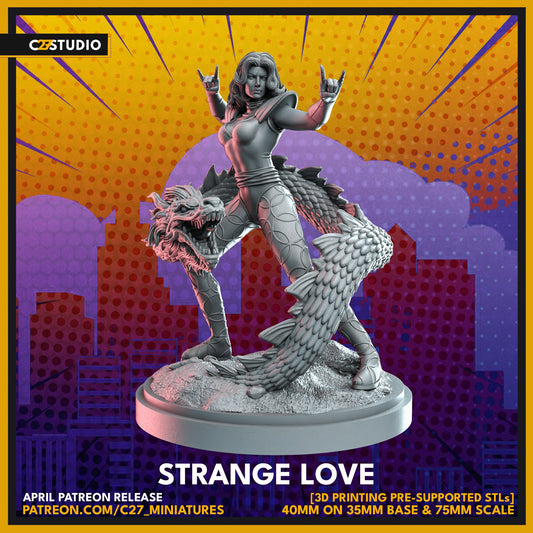 Clea Strange / Strange Love 40mm miniature (sculpted by C27 collectibles) (Crisis Protocol Proxy/Alternative)