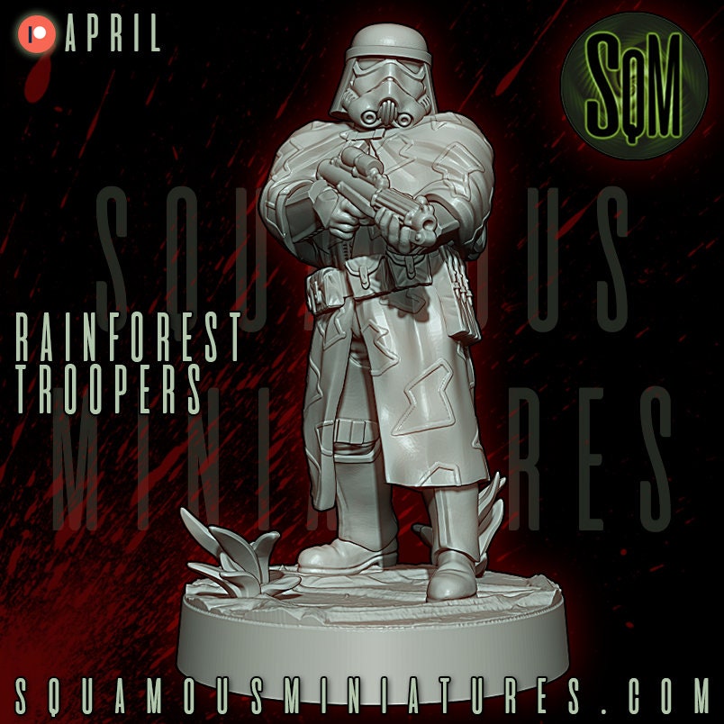 Rainforest Troopers - Set of 9 (Sculpted by Squamous Miniatures)