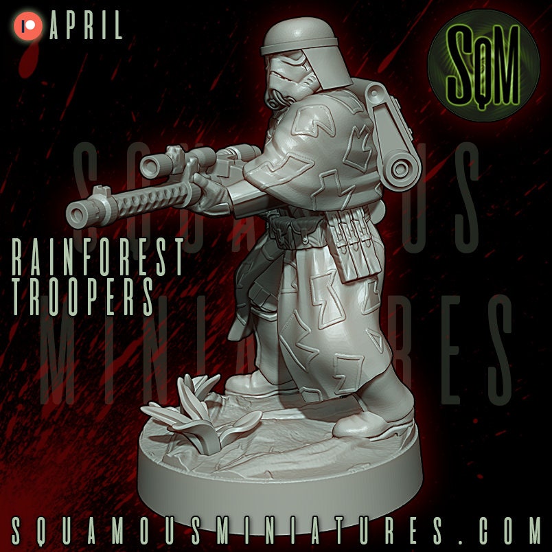 Rainforest Troopers - Set of 9 (Sculpted by Squamous Miniatures)