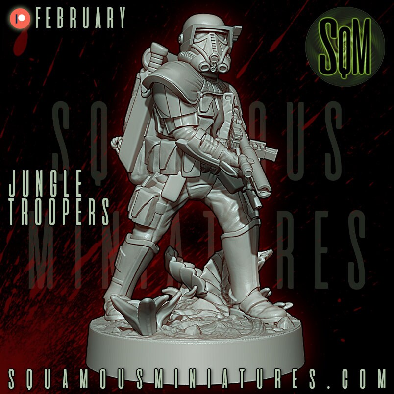 Jungle Troopers - Set of 6 (Sculpted by Squamous Miniatures)