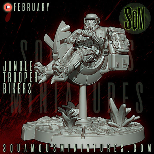 Jungle Trooper Biker (1) (Sculpted by Squamous Miniatures)