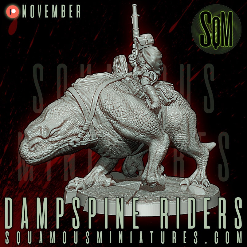 Dampsine Rider (2) (Sculpted by Squamous Miniatures)