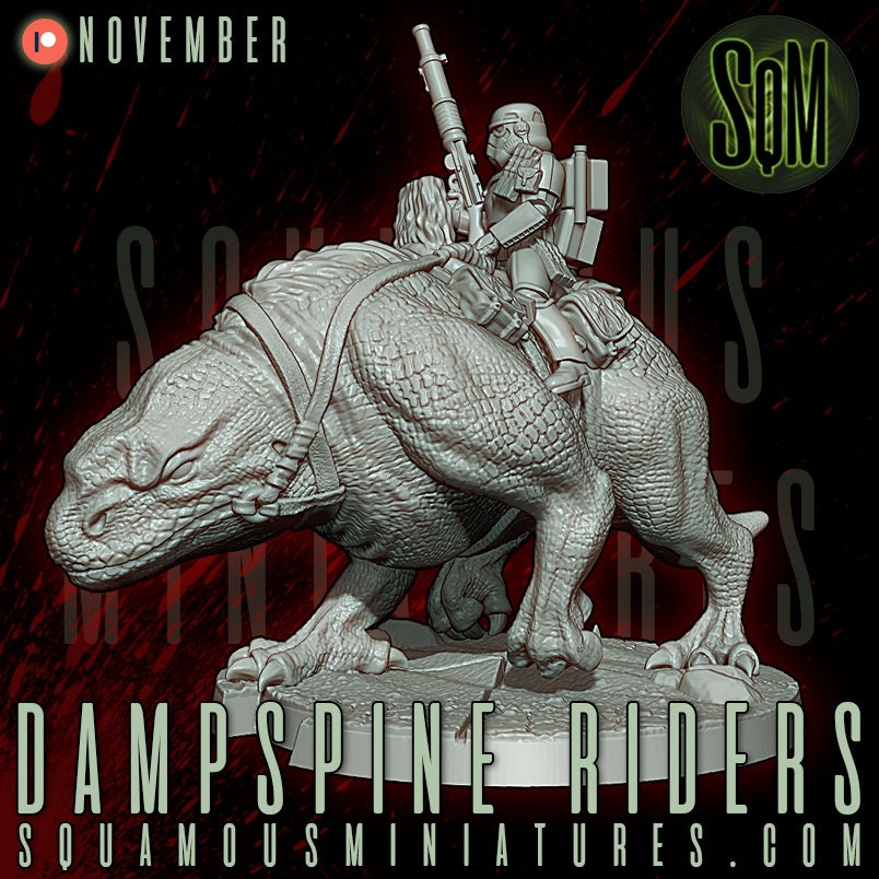 Dampsine Rider (2) (Sculpted by Squamous Miniatures)