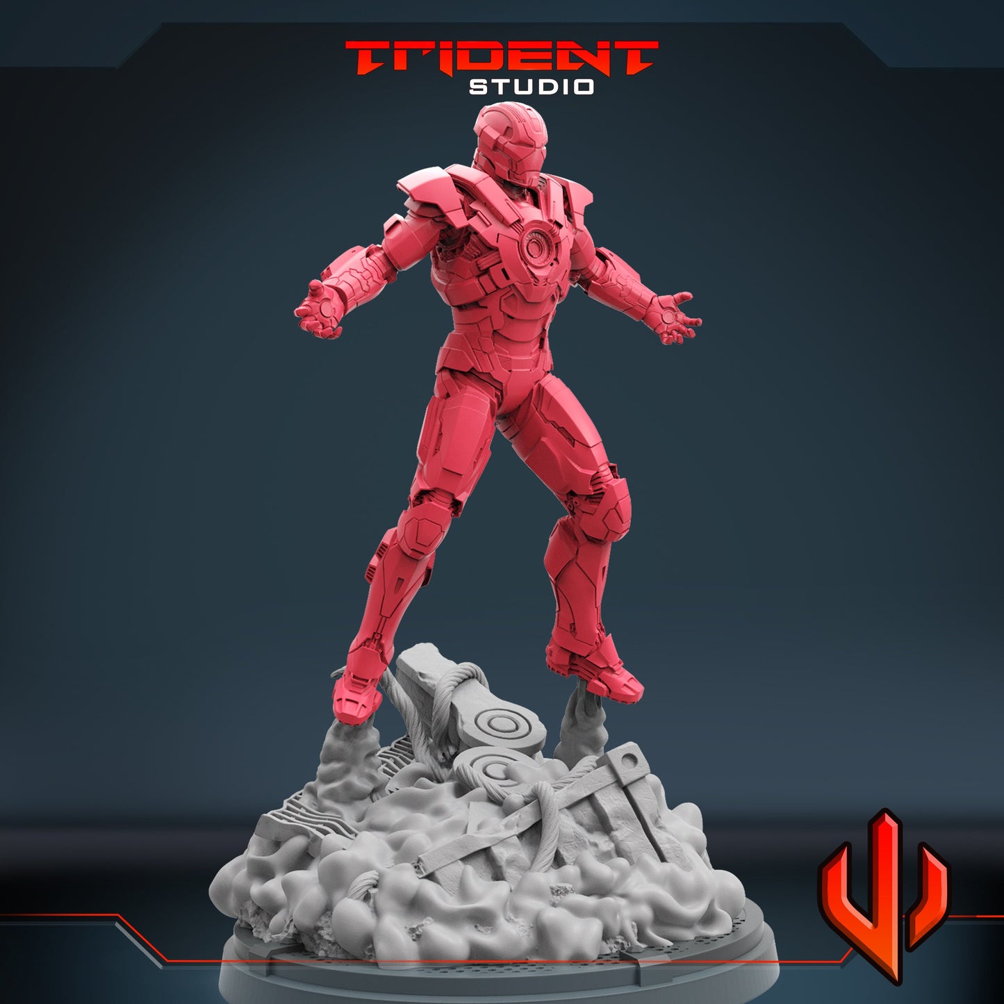 Iron Man Mk17 (Fan art sculpted by Trident Studio) (Crisis Protocol Proxy/Alternative)