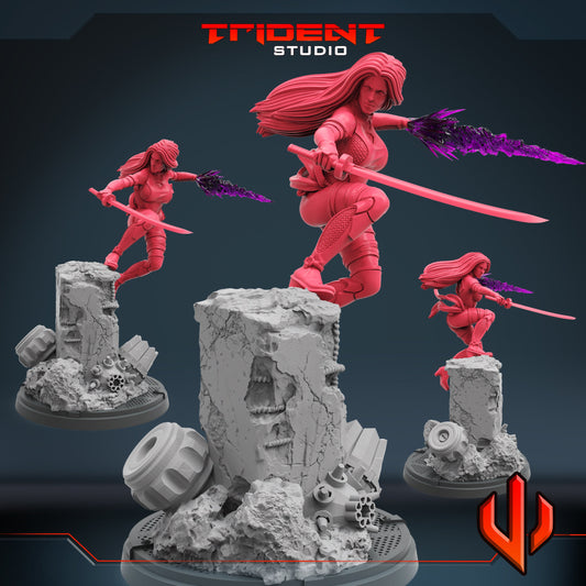 Psylocke A (Fan art sculpted by Trident Studio) (Crisis Protocol Proxy/Alternative)