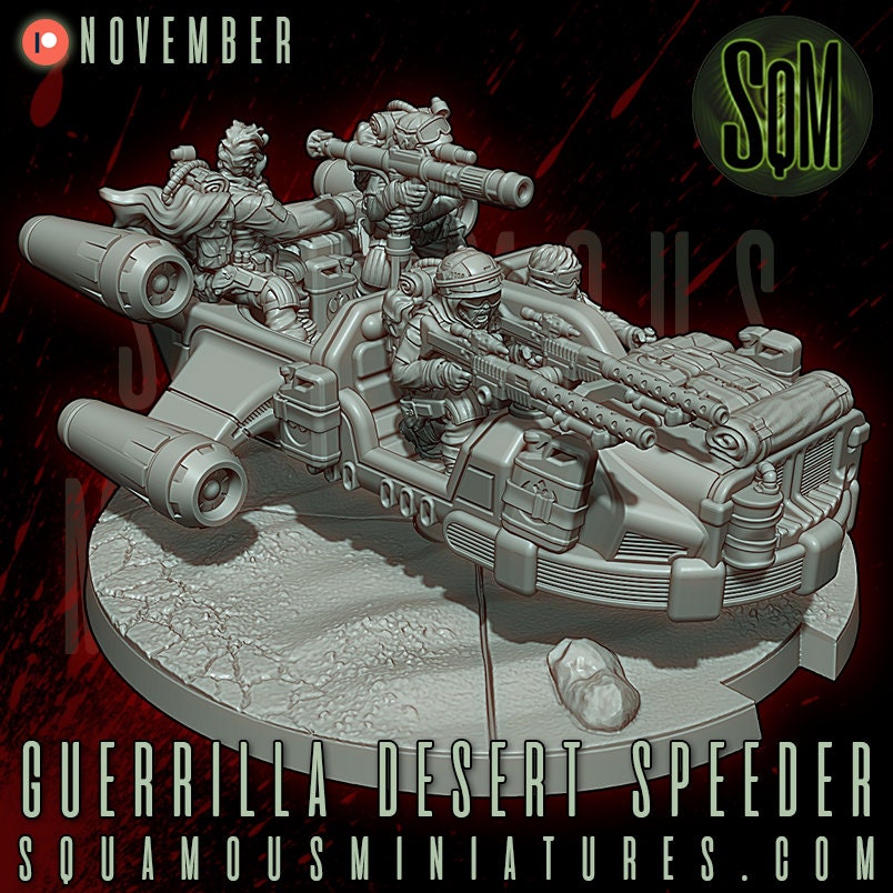 Guerrilla Desert Speeder (Sculpted by Squamous Miniatures)