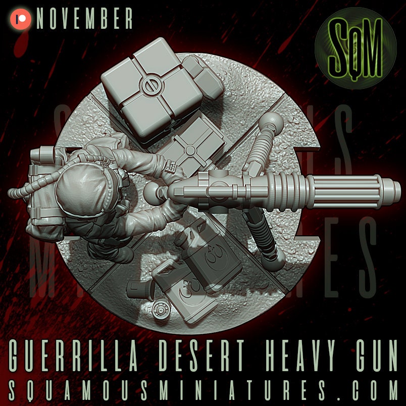 Guerrilla Desert Heavy Gun (Sculpted by Squamous Miniatures)
